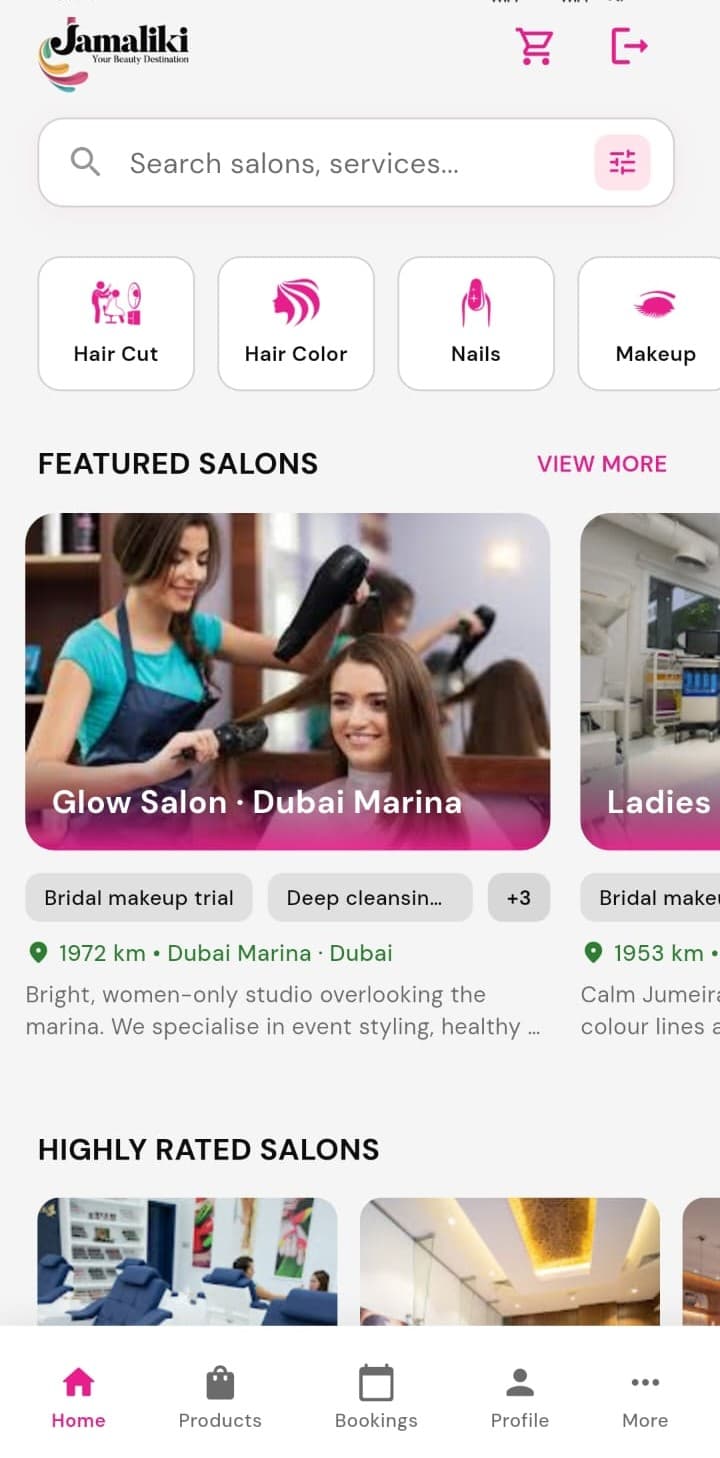 Jamaliki mobile app preview